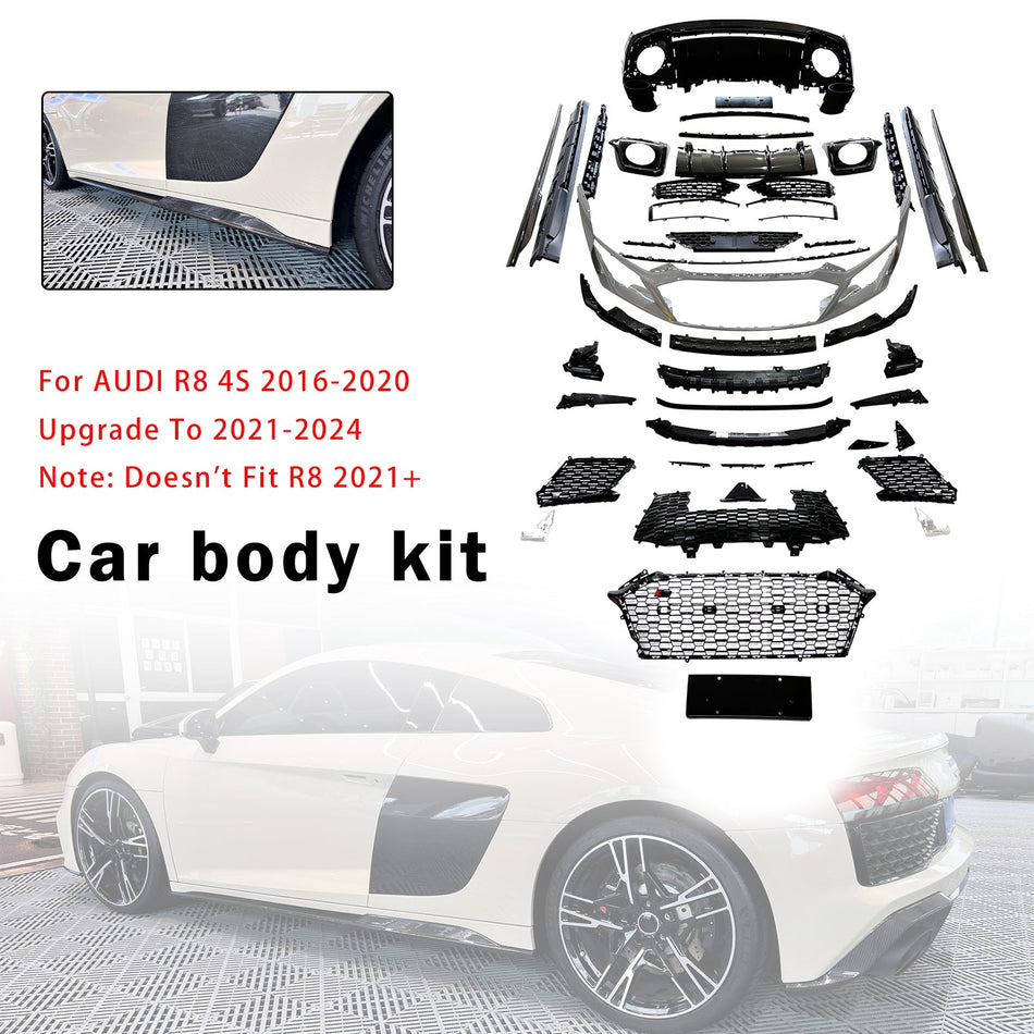 Passend für AUDI R8 4S 2016-2020 Upgrade auf 2021-2024 Karosserie- und Stoßstangen-Kit