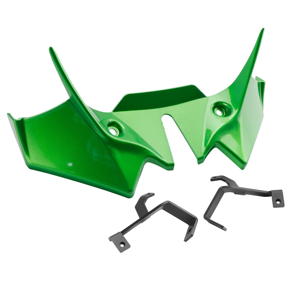 2021-2024 Kawasaki Z650 Front Downforce Spoiler Verlängerung Verkleidung Dunkelgrün