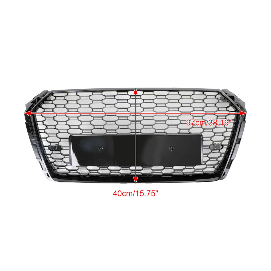 RS4 Style Honigwaben-Mesh Grill für Audi A4/S4 B9 2017-2019 – Schwarzer Kühlergrill