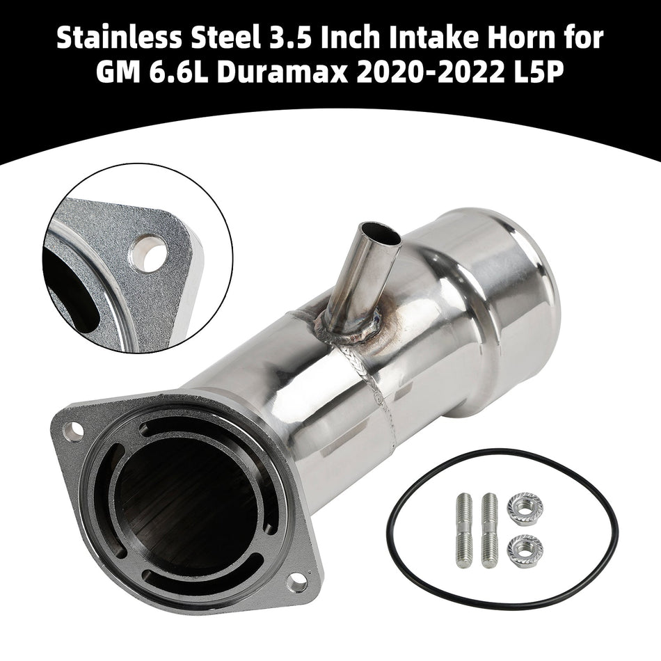 2020-2022 GM 6.6L Duramax L5P Edelstahl 3,5 Zoll Ansaughorn
