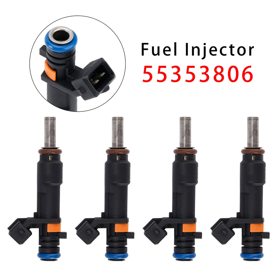 4 Stück Kraftstoffeinspritzdüsen für Vauxhall Astra, Insignia A, Chevrolet Cruze, Trax 55353806