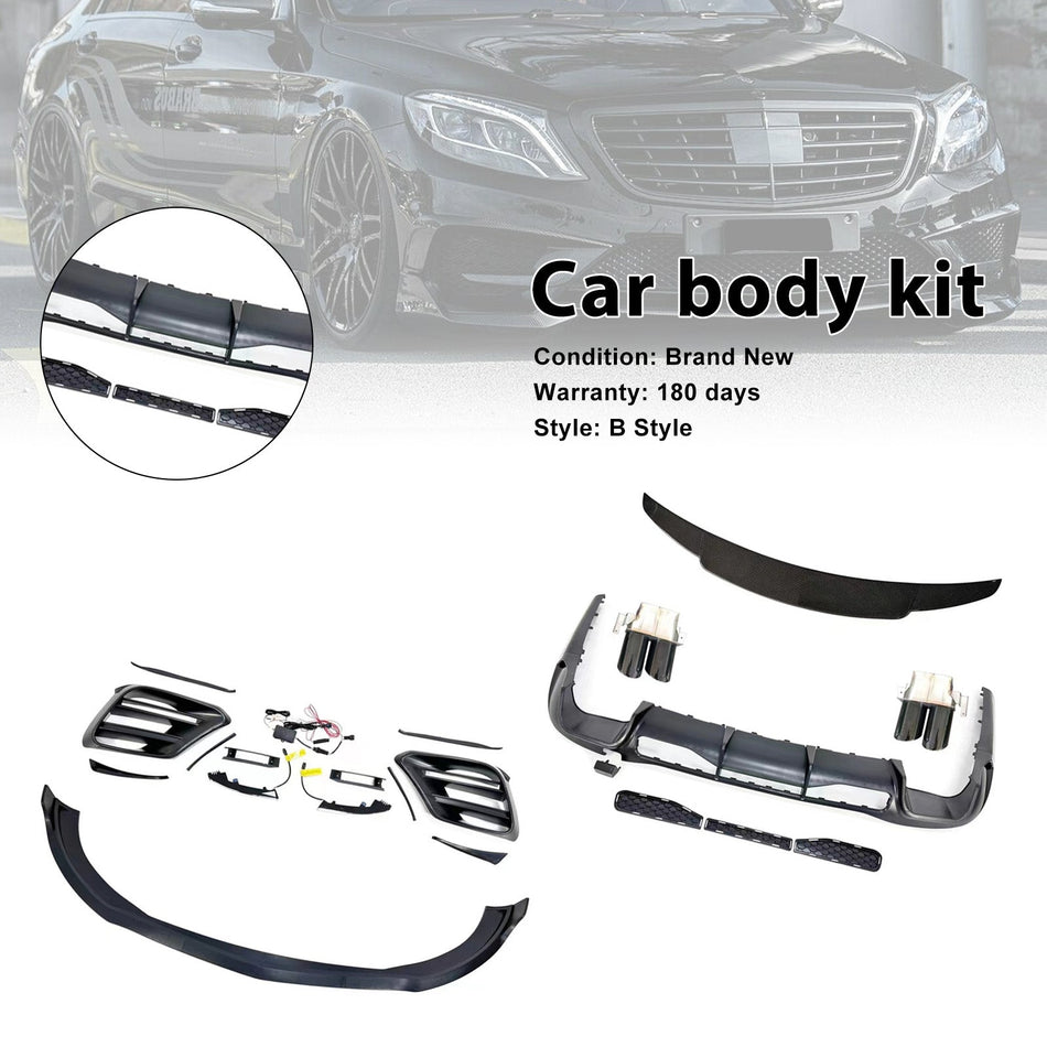 2021–2023 Mercedes S-Klasse W223 S450 S500 Upgrade B Style Bodykit Stoßstange