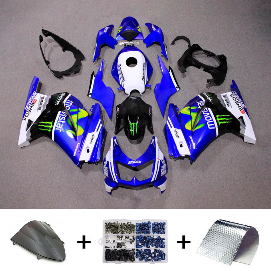 Verkleidungssatz aus ABS-Kunststoff, passend für Kawasaki EX250 Ninja250R 2008-2012