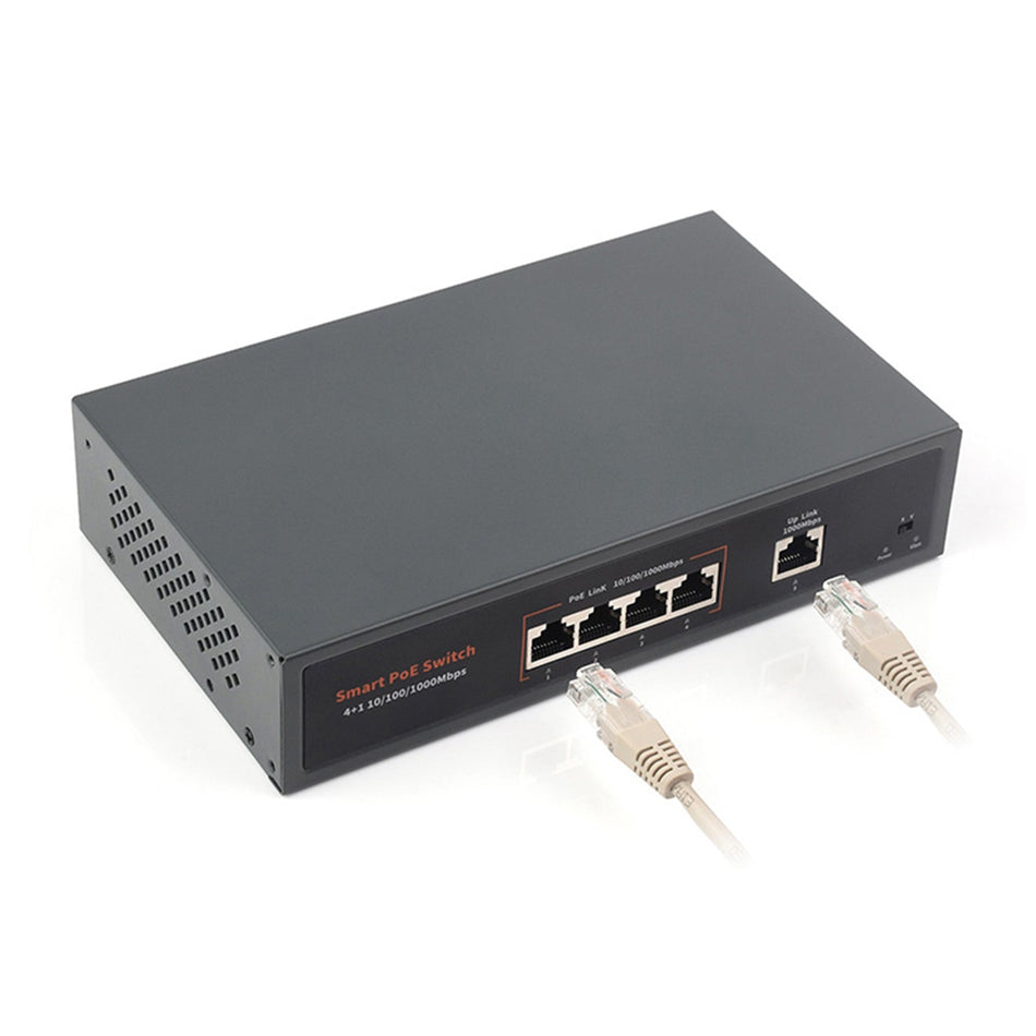 120W Gigabit Ethernet Poe Schalter 10/100/100 0M Port Adaptive Plug &amp; Play 4 Netzwerk