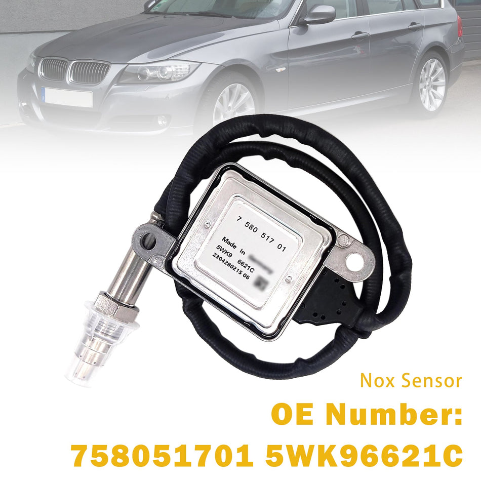 NOx-Sensor 758051701 5WK96621C für BMW E81 E87 LCI E90 E91 E92 E93