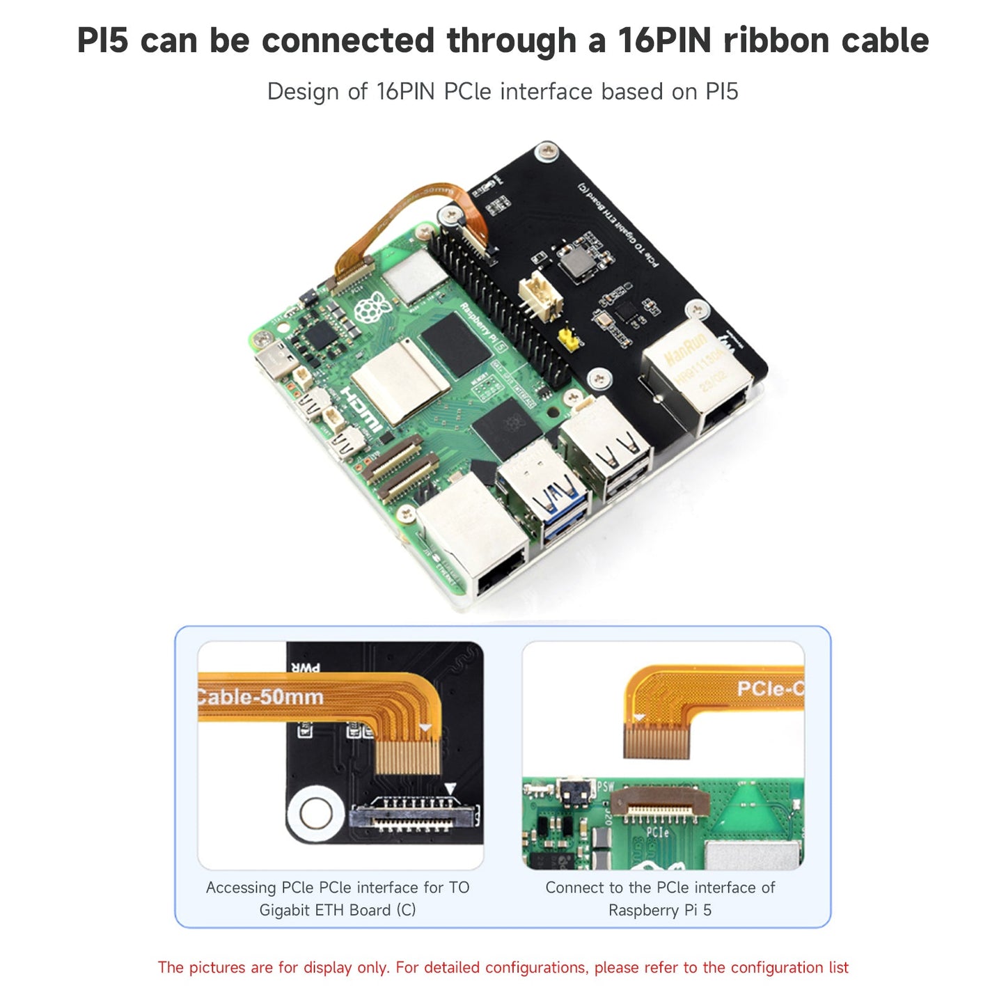 Raspberry Pi5 5B PCIe auf Gigabit Ethernet Port Adapter Board OS Treiberfrei