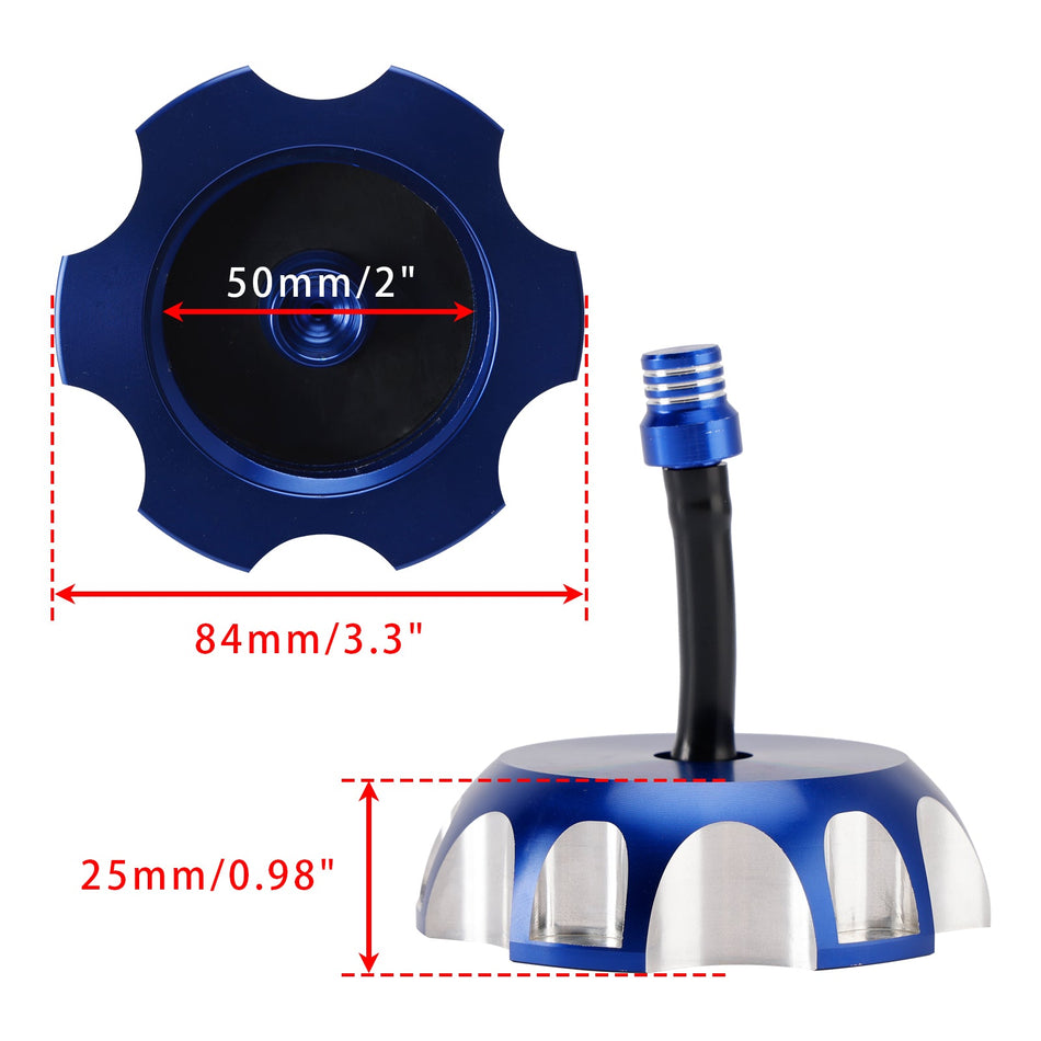 Tankdeckel aus Aluminium mit Entlüftung für Honda CR85R CR125R CR250R CRF230F 2000-2017