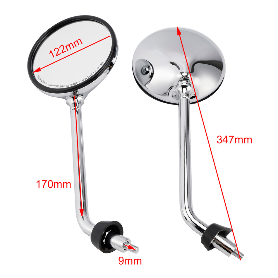 Spiegel Satz M8 Chrom Rückspiegel für Piaggio Vespa LX 50 125 150 LXV Liberty