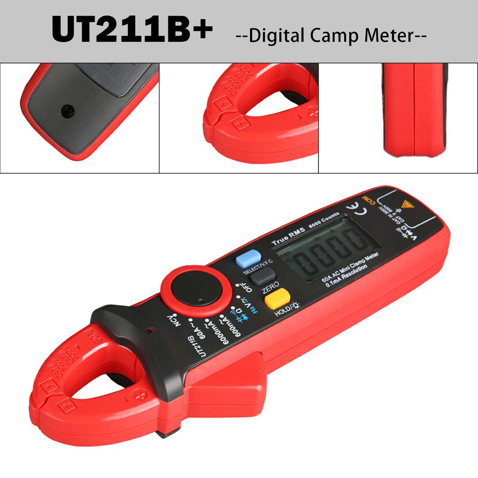 UT211B 60A Mini TRMS Multimeter Digitales Zangenmessgerät AC DC VFC NCV Tester