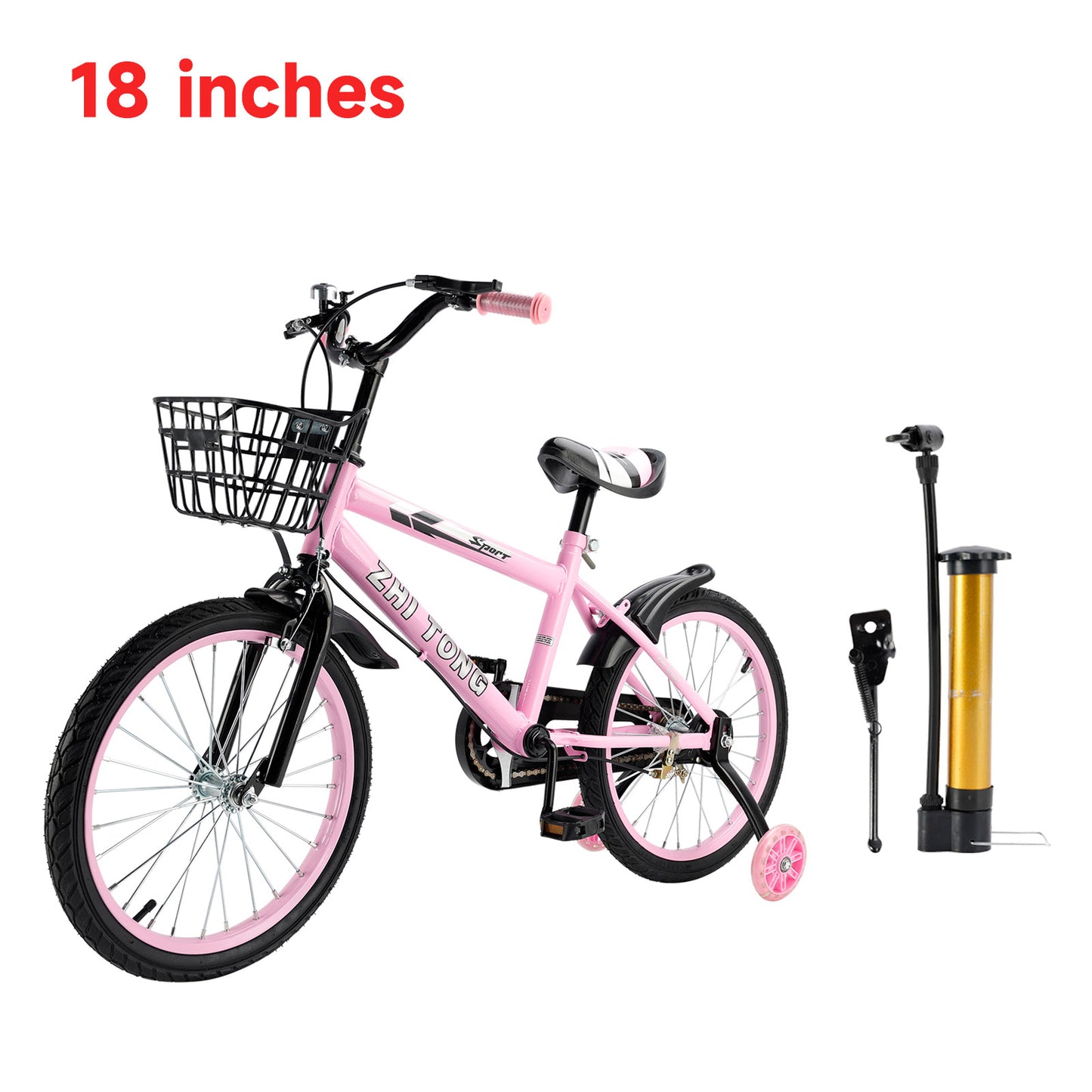 18" Kinderfahrrad Verstellbarer Sitz mit Hilfsrad