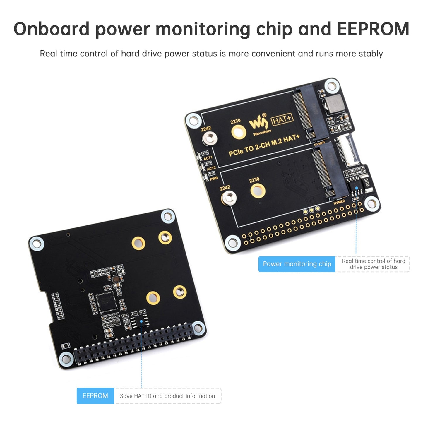 Raspberry Pi 5. Generation PCIe auf Dual-Channel M.2 Adapterkarte Dual M.2