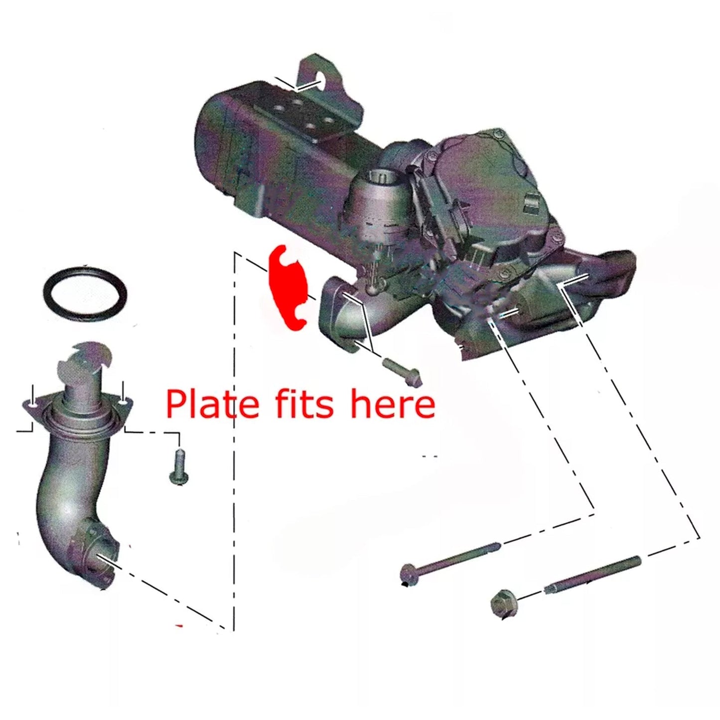 AGR-Ventil-Blindplatte für Ford Mondeo Kuga Focus 2.0L TDCi Euro5 DW10CTED4