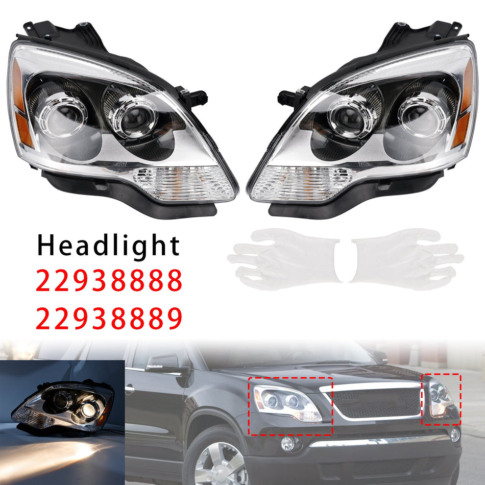 2007–2012 Für GMC Acadia ohne Leuchtmittel und Vorschaltgerät, linker + rechter HID-Scheinwerfer 22938888 GM2503323