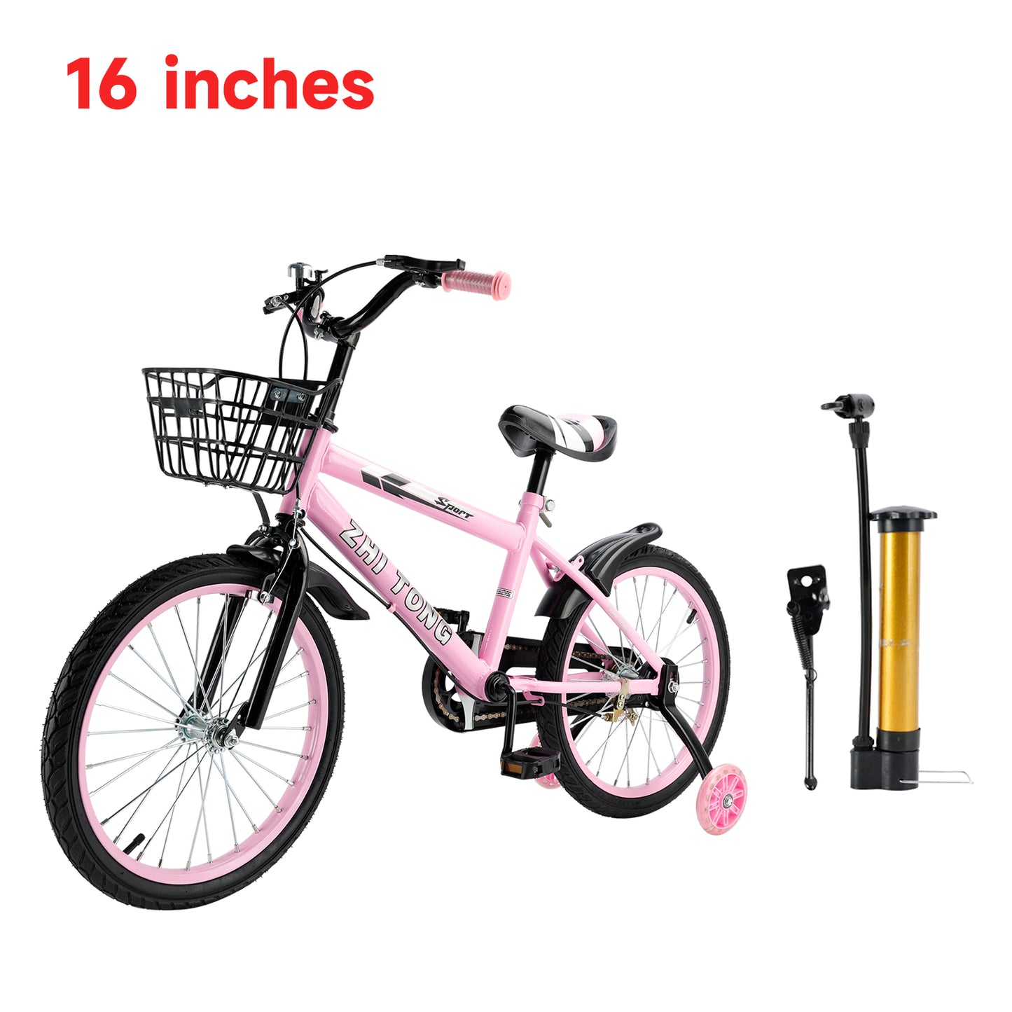 16" Kinderfahrrad Verstellbarer Sitz mit Hilfsrad