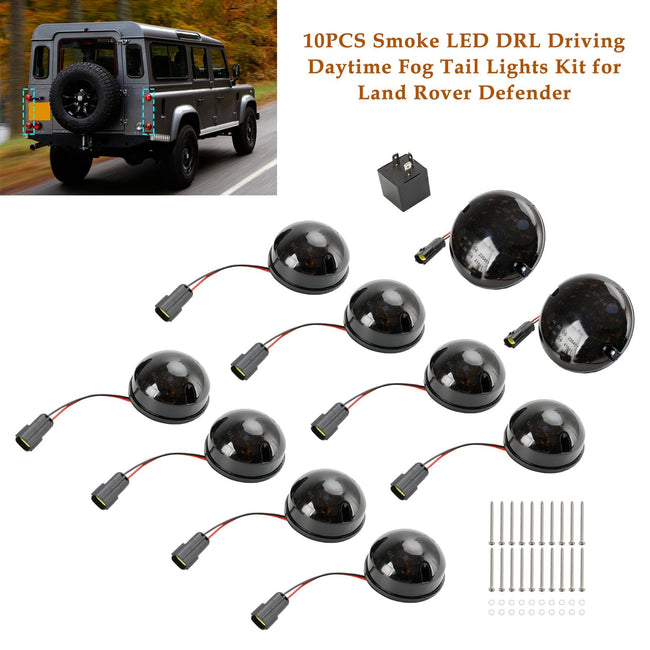 1990-2016 Land Rover Defender Defender 90/110 get?nte LED-Tagfahrlicht, Tagfahrlicht, Nebelschlussleuchten, Kit, 10 Stück