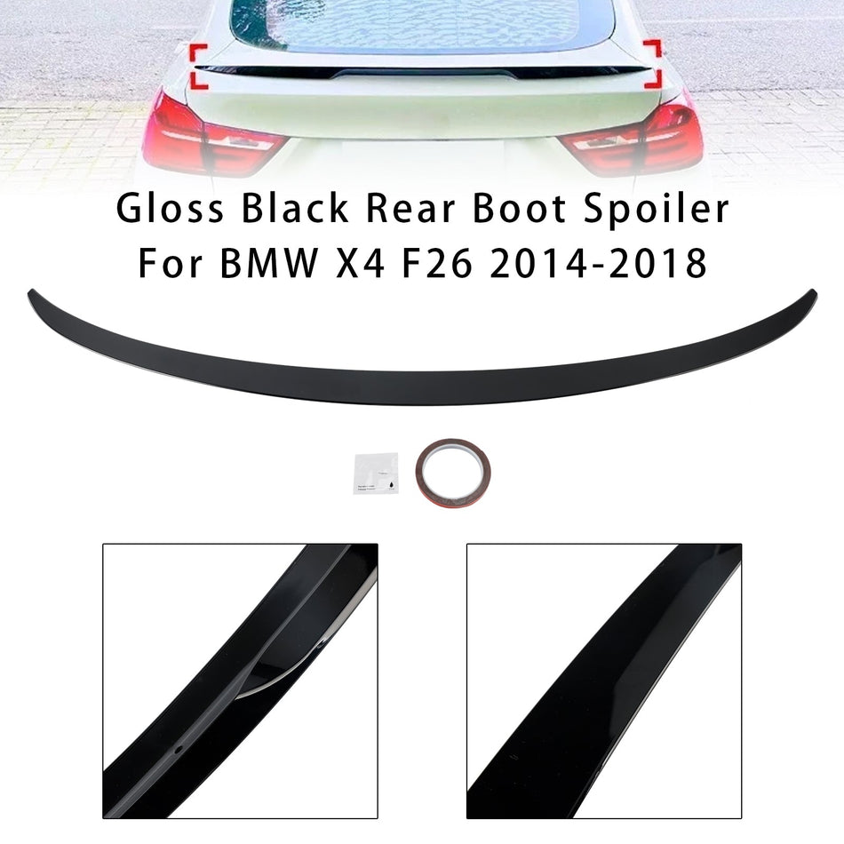Heckspoiler für BMW X4 F26 (2014–2018), glänzend schwarz