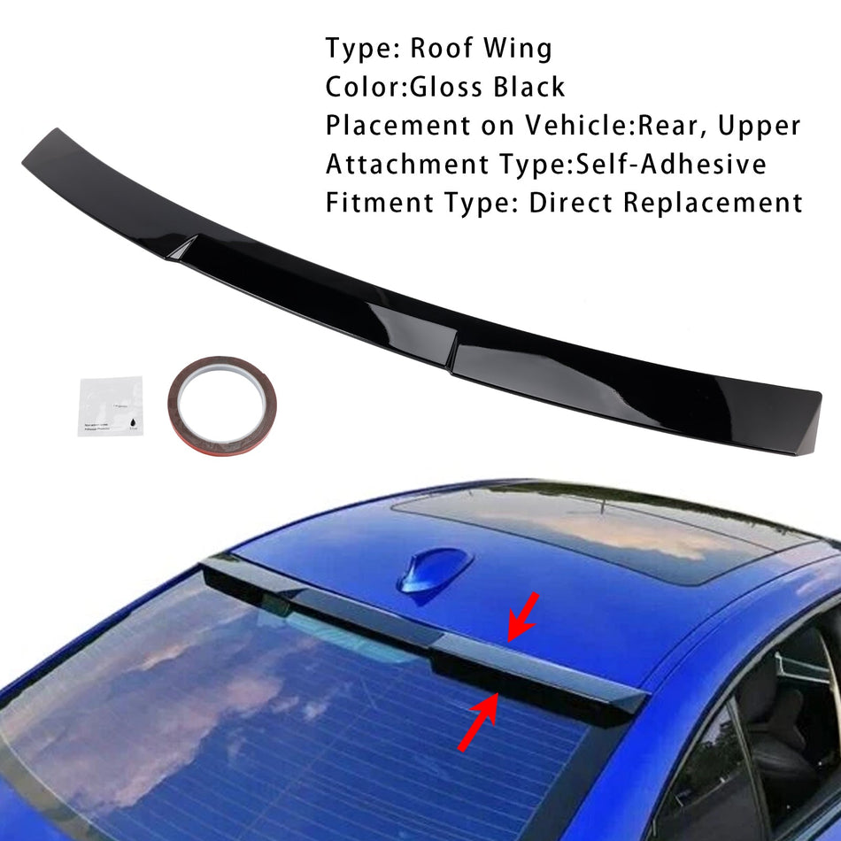 Glanz Schwarz Hinten Dach Spoiler Fenster Flügel Für BMW 3 Serie G20 G80 2018 +