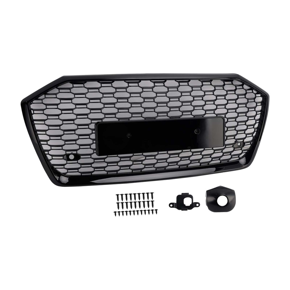 RS6 Style Honeycomb Mesh Front Grille Grill Für Audi A6 S6 2019-2026 W/O ACC