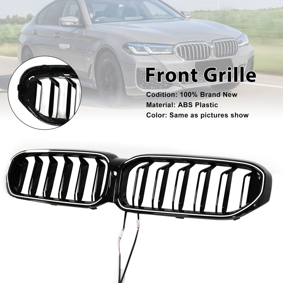 2021–2024 BMW 5er G30 G38 Frontgrill Doppellamelle, glänzend schwarz