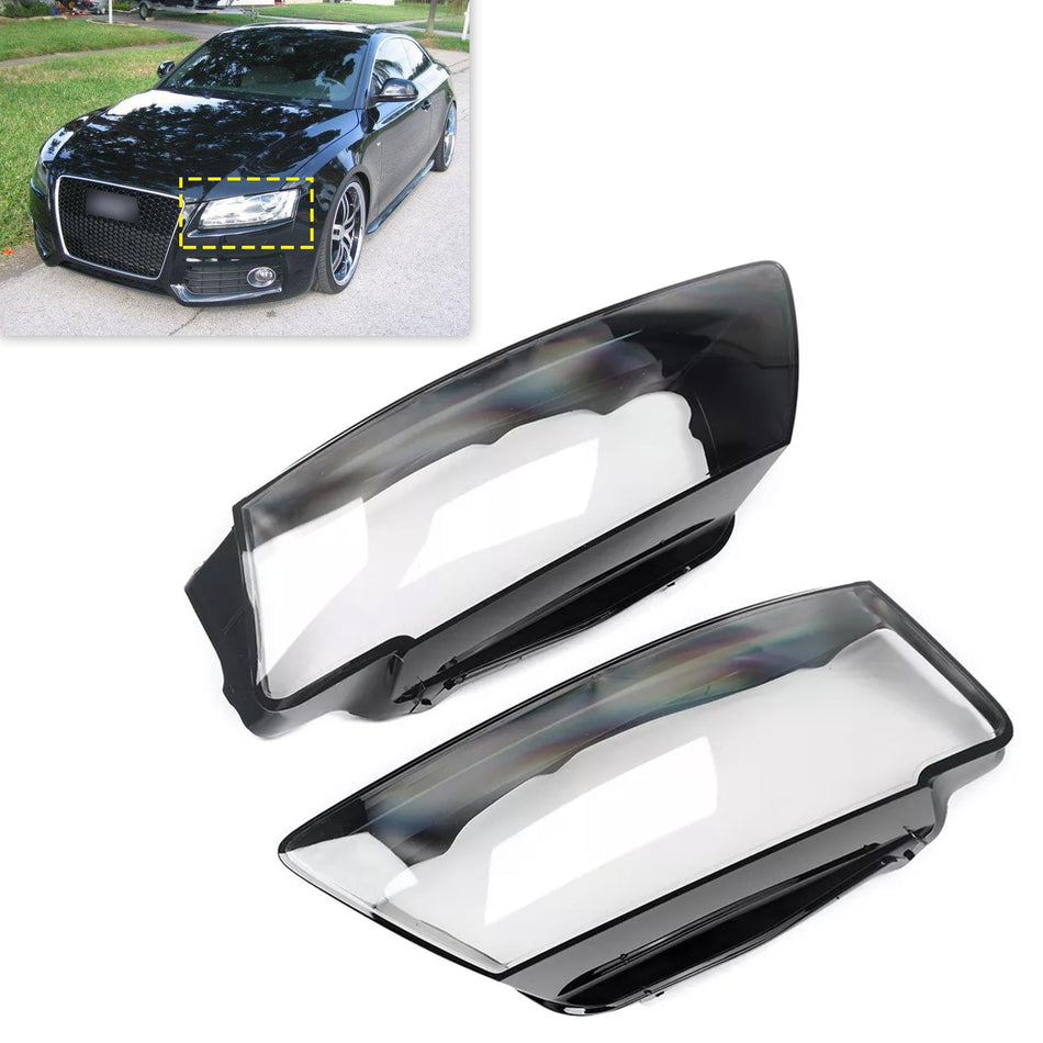2008-2012 Audi A5 S5 RS5 2PCS Scheinwerfer Scheinwerfer Objektiv Abdeckung Shell