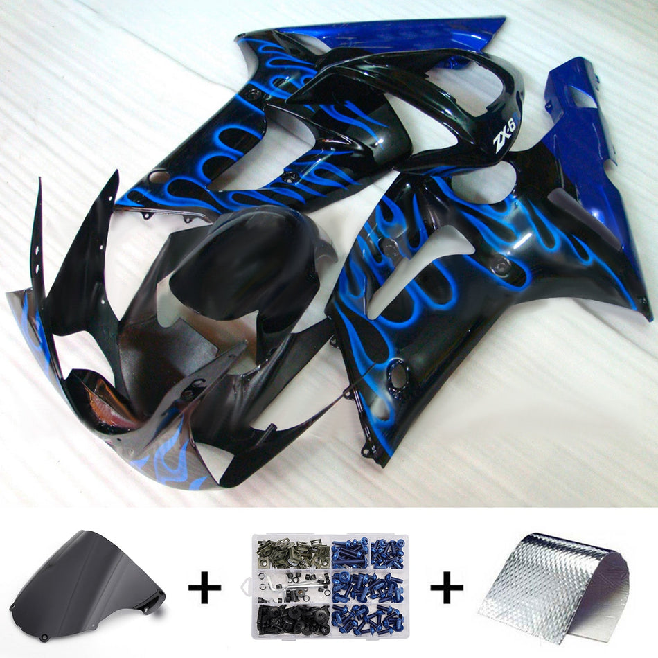 Verkleidungssatz aus ABS-Kunststoff, passend für Kawasaki ZX6R 636 2003-2004