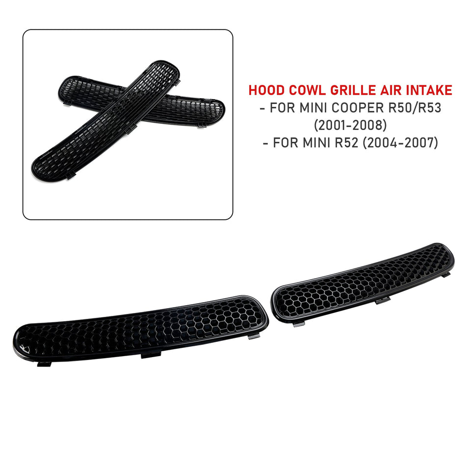 Hood Cowl Grille Air Intake Duct 7122506 &amp; 7122505 Für Mini R50 R52 R53