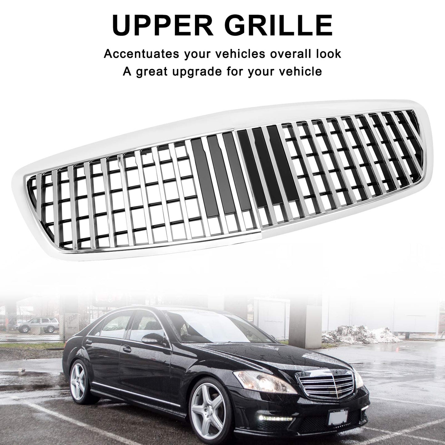 MayBach Style Grille Grill Für Benz S-Class W221 S550 S63 S450 2007-2009 Chrome