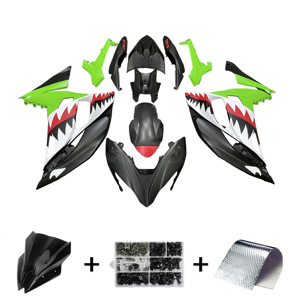 Injection Verkleidung Kit Karosserie Kunststoff ABS fit Für Kawasaki ER-6F Ninja650R 2017-2019