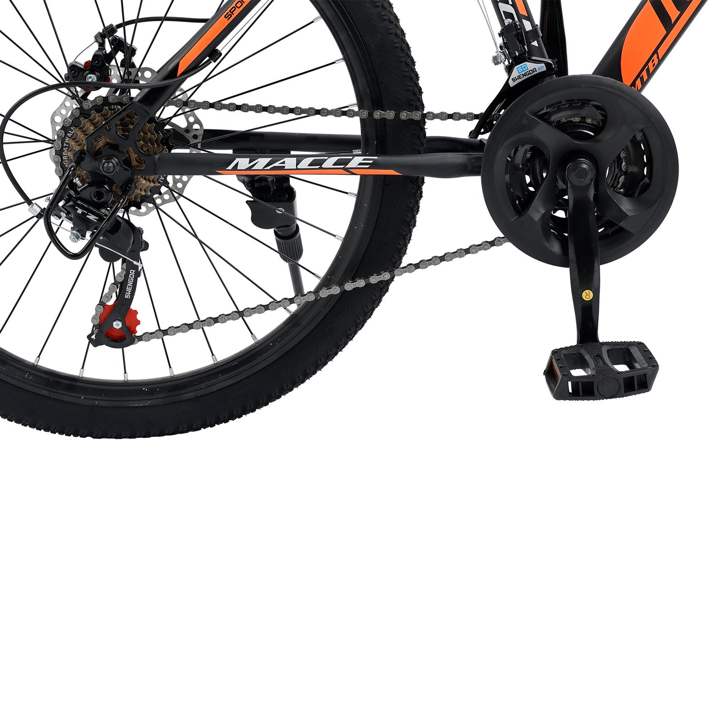 24 "Speichenrad 24 Geschwindigkeit Mountainbike Erwachsenenfahrrad Blau + Orange