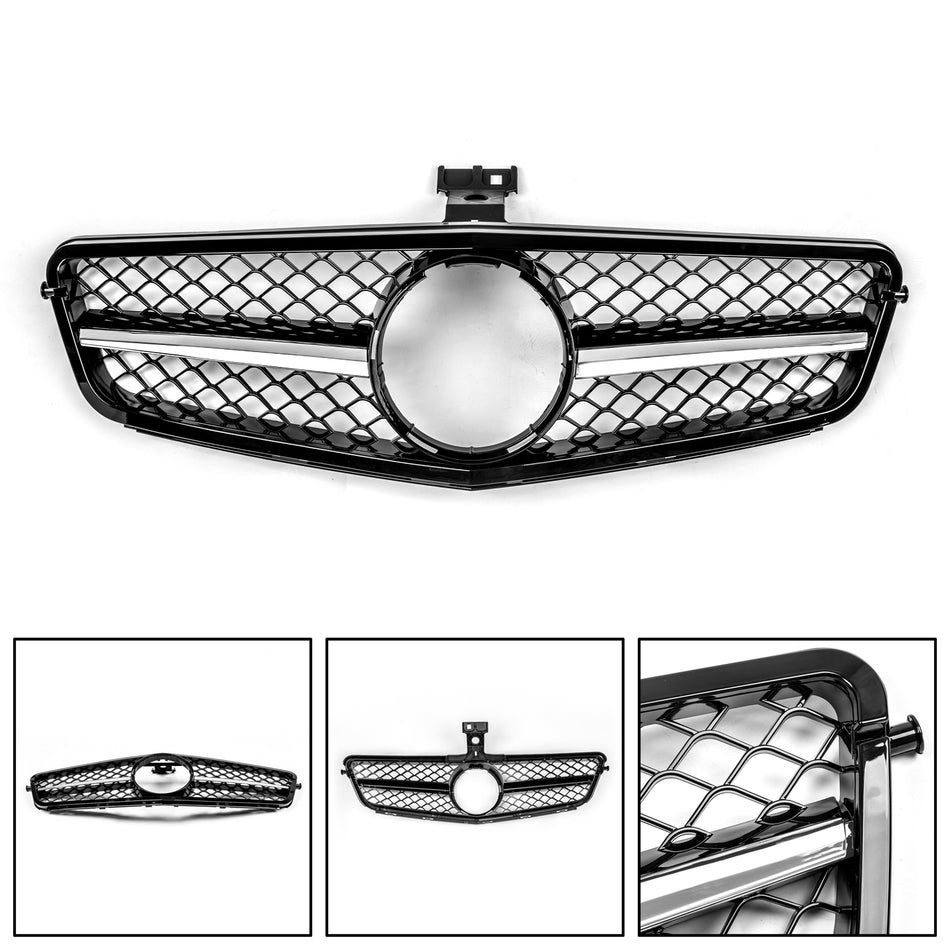 ABS Gloss Black Chrome Front Bumper Grille Für C-Class Benz W204 C300 C350 08-14