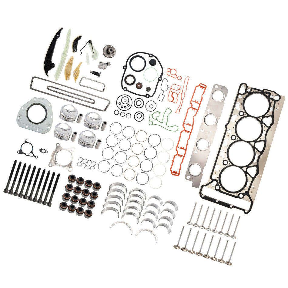2008–2011 Volkswagen Passat CC 1.8 TSI BZB CDAA CDAB Motor-Kolbenüberholungssatz 06H107065CP 06H109509Q