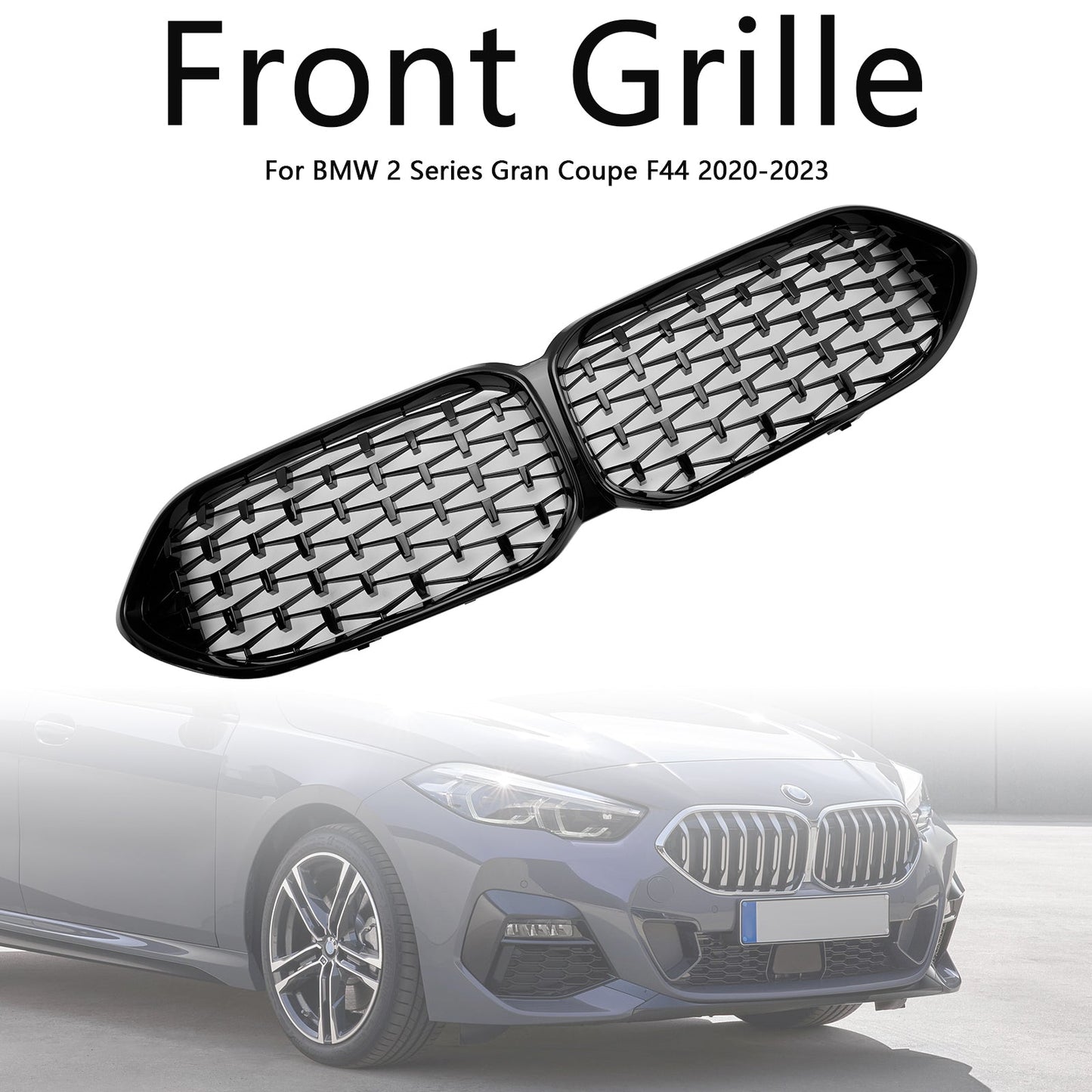 2020–2023 BMW 2er-Reihe F44 Coupé M Diamantglanz Schwarz Frontgrill 51135A39378 51138080494