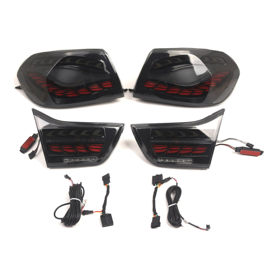 2014–2020 BMW M4 F82 F83 (Limousine/Coupé/Cabrio) links und rechts getönte LED-Rückleuchten, Rückleuchtenbaugruppe 63217296100 63217296099