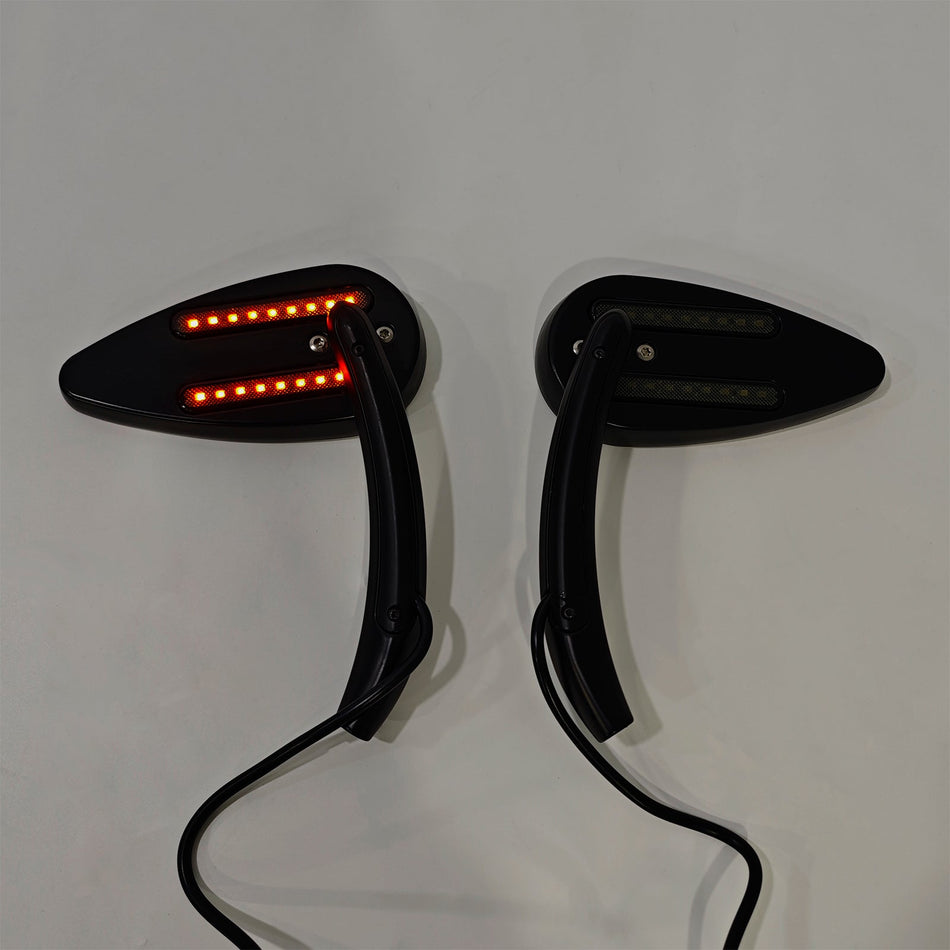 1990-2021 Sportster 883 1200 Schwarze Custom Dynamics LED-Blinkerspiegel
