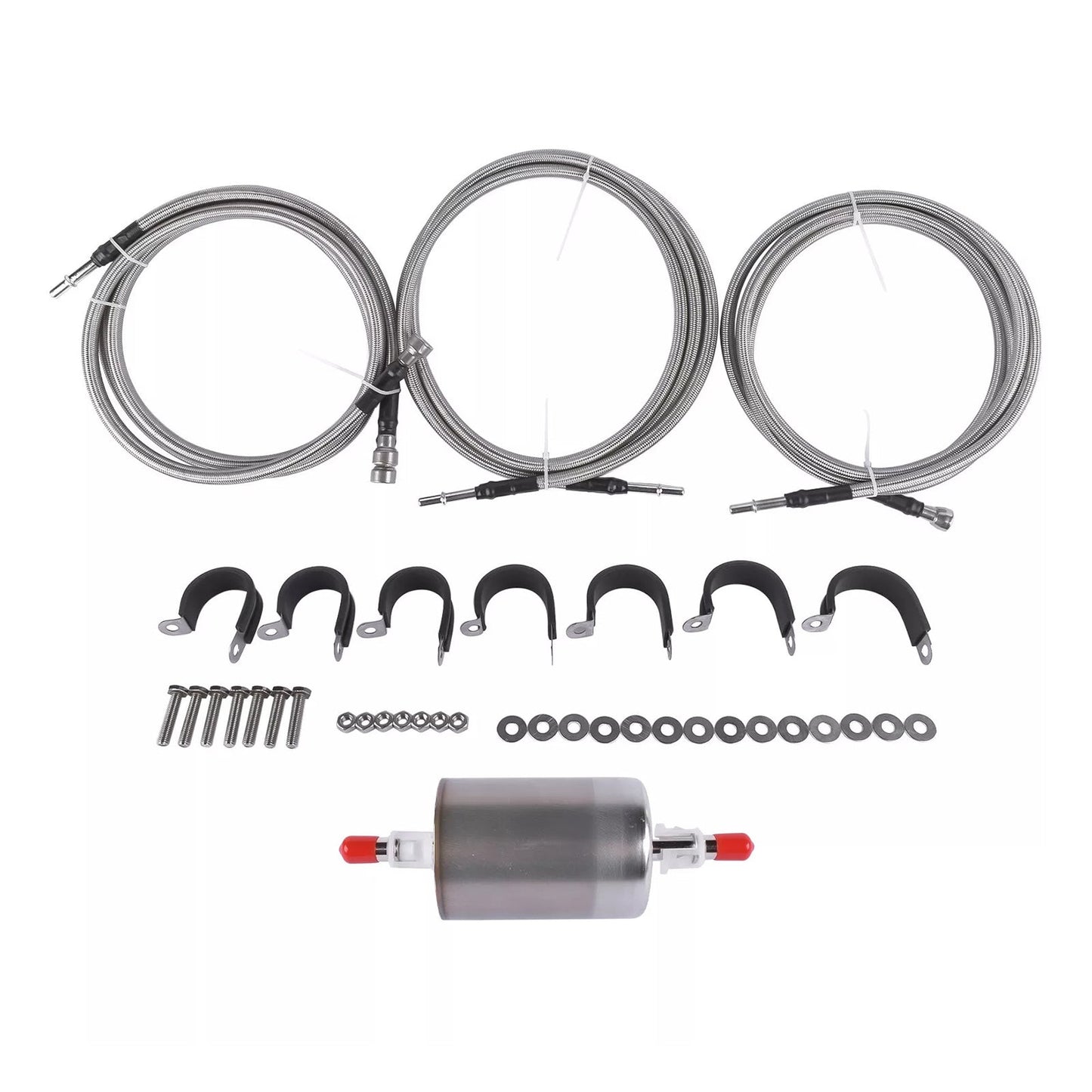 2001-2003 GMC Sierra 2500 HD Edelstahl geflochtene Kraftstoffleitungen Kit 819-840 Quick Fix