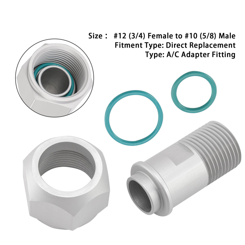 A/C-Adapteranschluss Nr. 12 (3/4) Buchse auf Nr. 10 (5/8) Stecker, Trockner-Akkumulatorschlauch