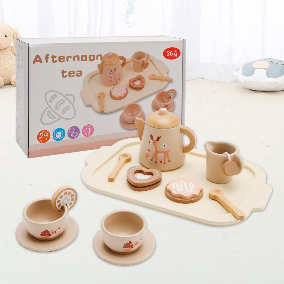 13 Stücke Western Küche Holz Tee-Sets Spielen Küche Geschirr/Tee-Set Für Kind
