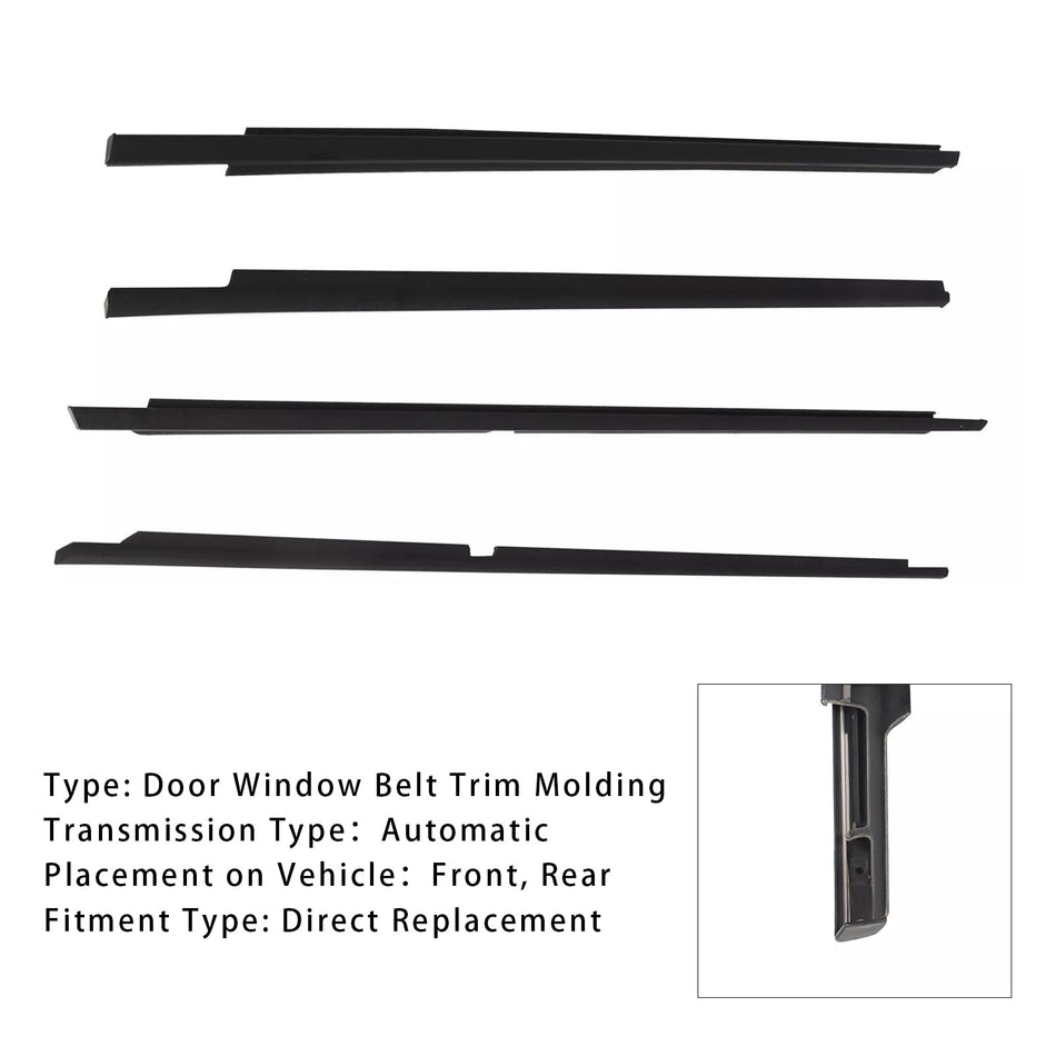 2001-2005 Toyota Lexus IS300 4PCS Front + Rear Door Window Belt Trim Molding