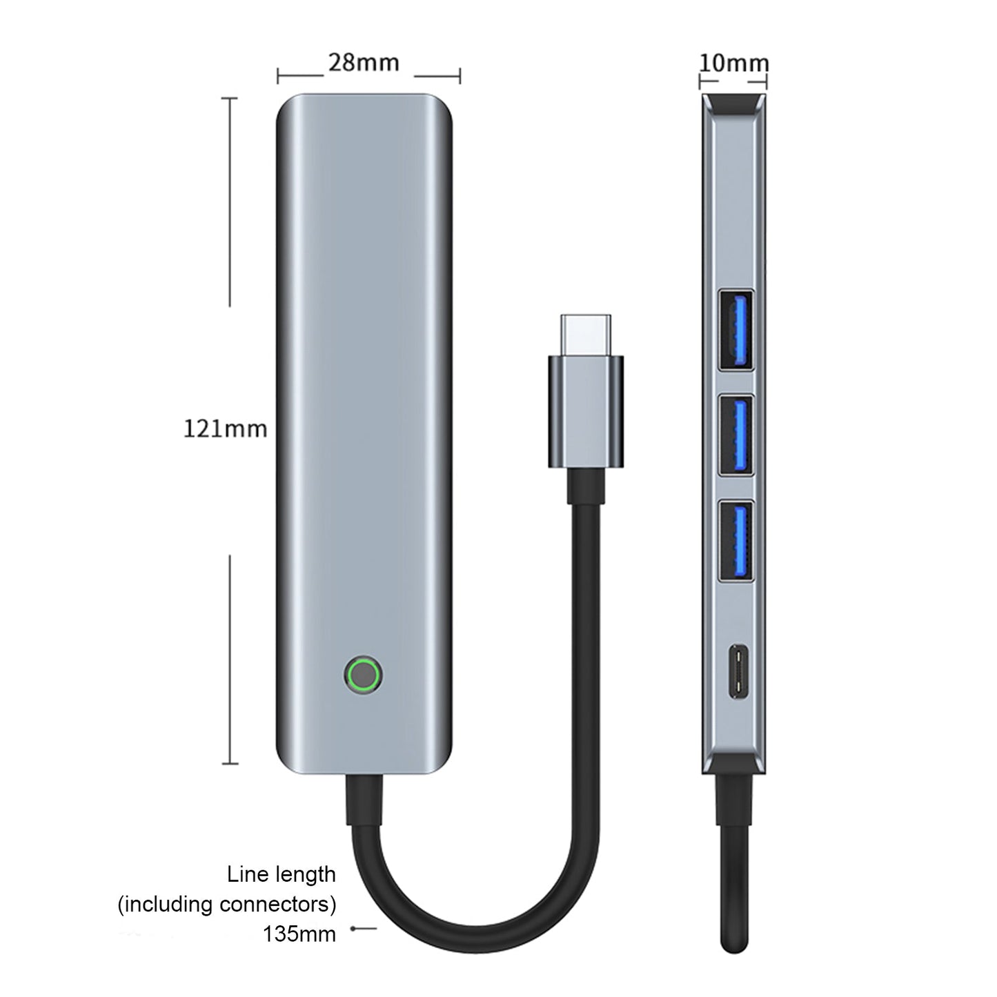 5-in-1-Typ-C-USB3.0-HDMI-PD100W-Schnittstellen-Hub-Adapter-Dock für MacBook iPad Pro