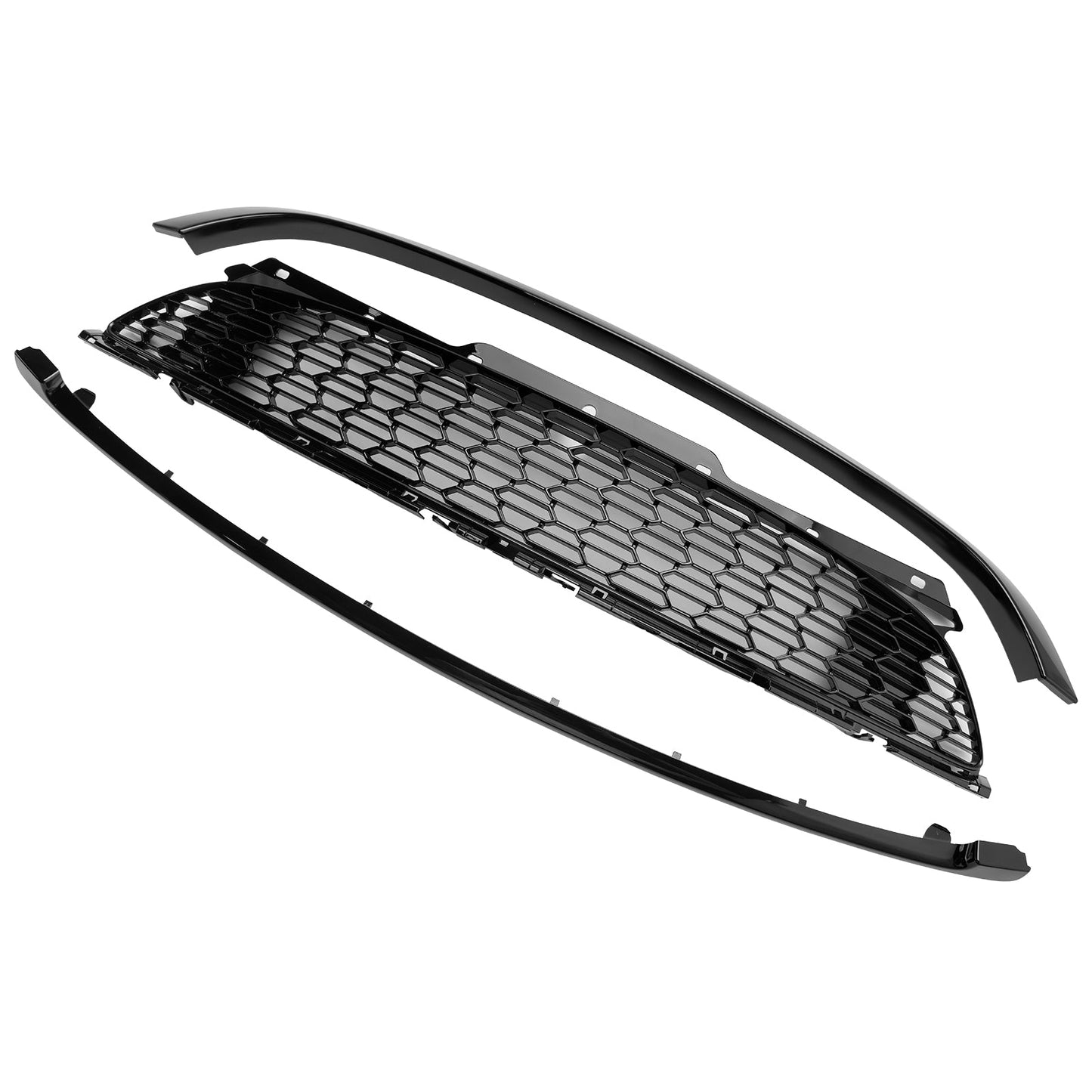 3 STüCKE Glanz Schwarz Front Grill Grille Fit Mini R55 R56 R57 R58 R59 Cooper S &amp; JCW