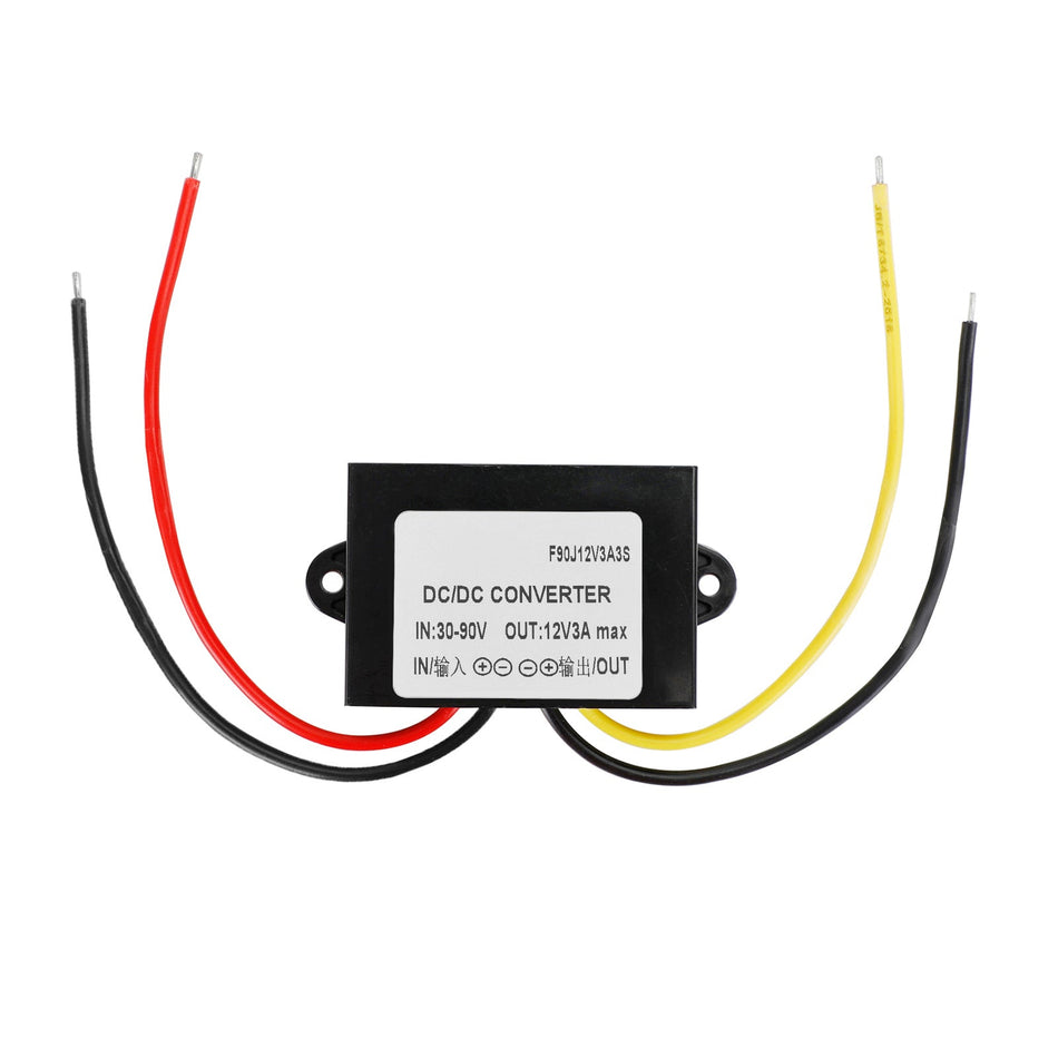 Wasserdichter Buck Step Down Converter DC30-90V-12V 3A 36W Auto Power Module