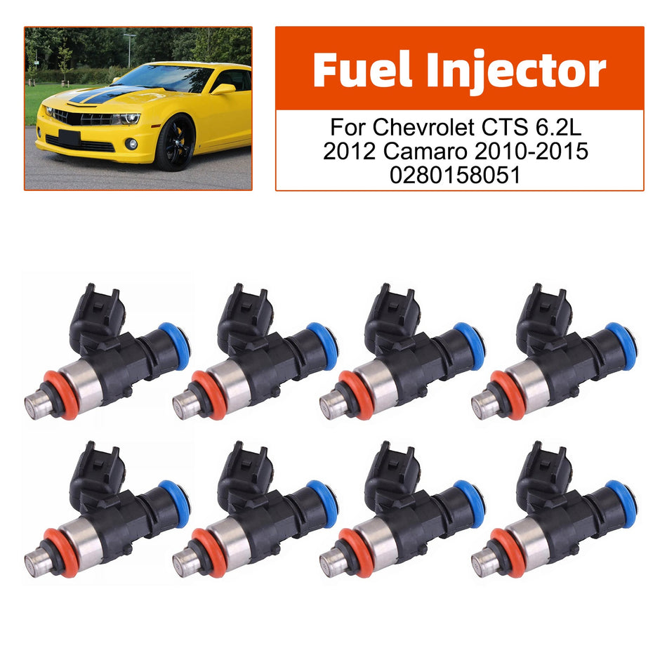 8 Stück Kraftstoffeinspritzdüsen für Chevrolet CTS 6.2L 2012 Camaro 2010-2015 0280158051