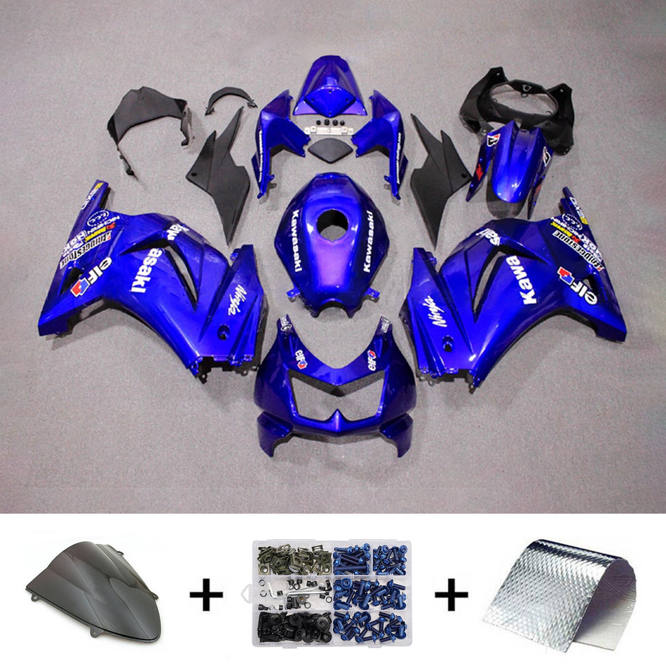 Verkleidungssatz aus ABS-Kunststoff, passend für Kawasaki EX250 Ninja250R 2008-2012