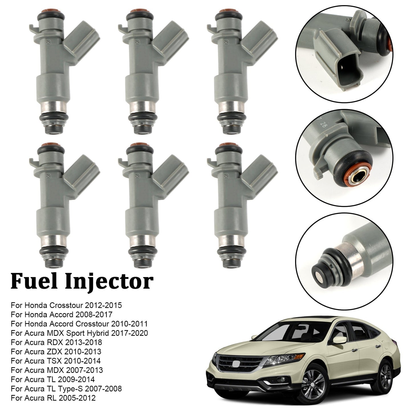 2009–2014 Acura TL 6-teiliges Kraftstoffeinspritzventil 16450-R70-A01