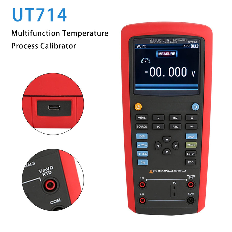 UT714 Multifunktions-Tester Temperatur Prozesskalibrator Thermoelement
