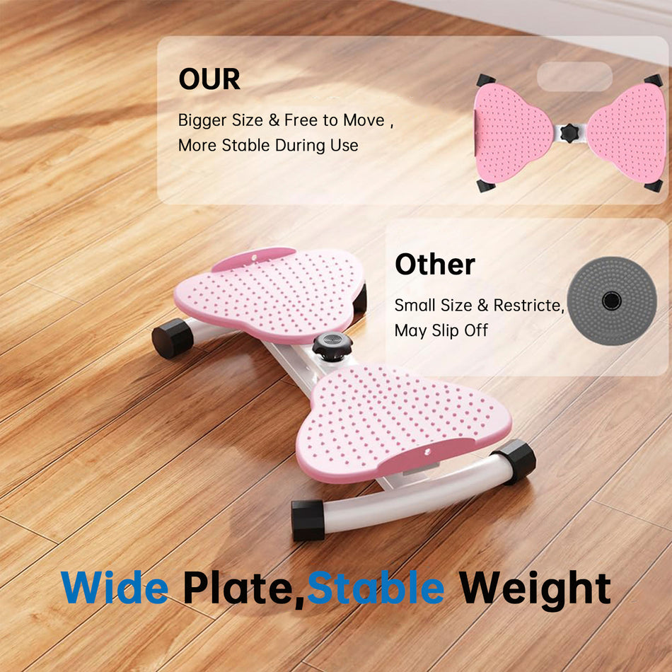 Anti-Slip Home Gym Workout Equipment for Women Belly Fat Pink/Blue Waist Twisting Machine Fitness Tool Ab Twister Board 150kg Capacity & 20dB Ultra-Quiet