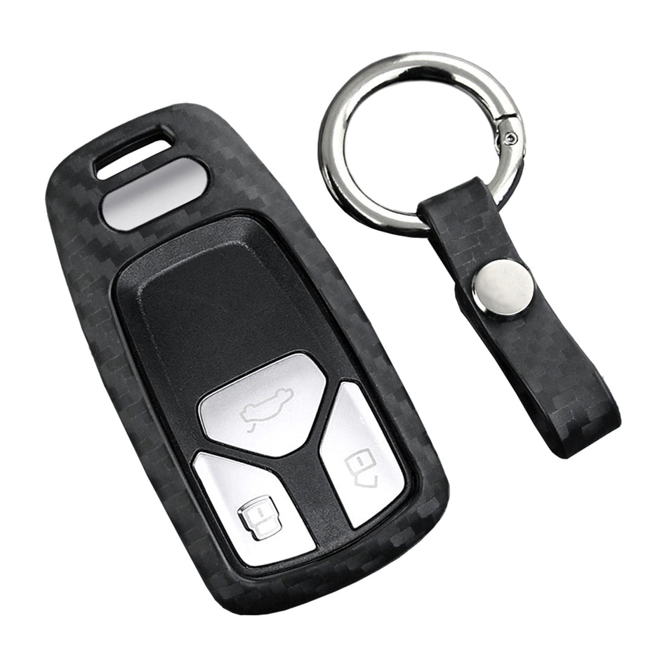 Autoschlüsselhülle aus Leder und Silikon mit Schnalle für Audi