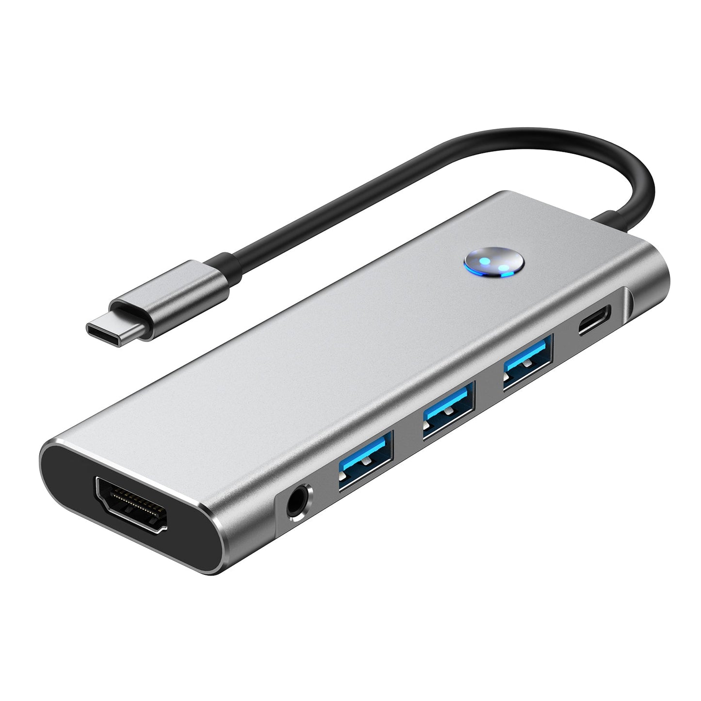 9 in 1 TYPE-C + USB3.0 USB2.0 HDMI SD/TF PD100W Audio Datenschnittstelle Hub Adapter