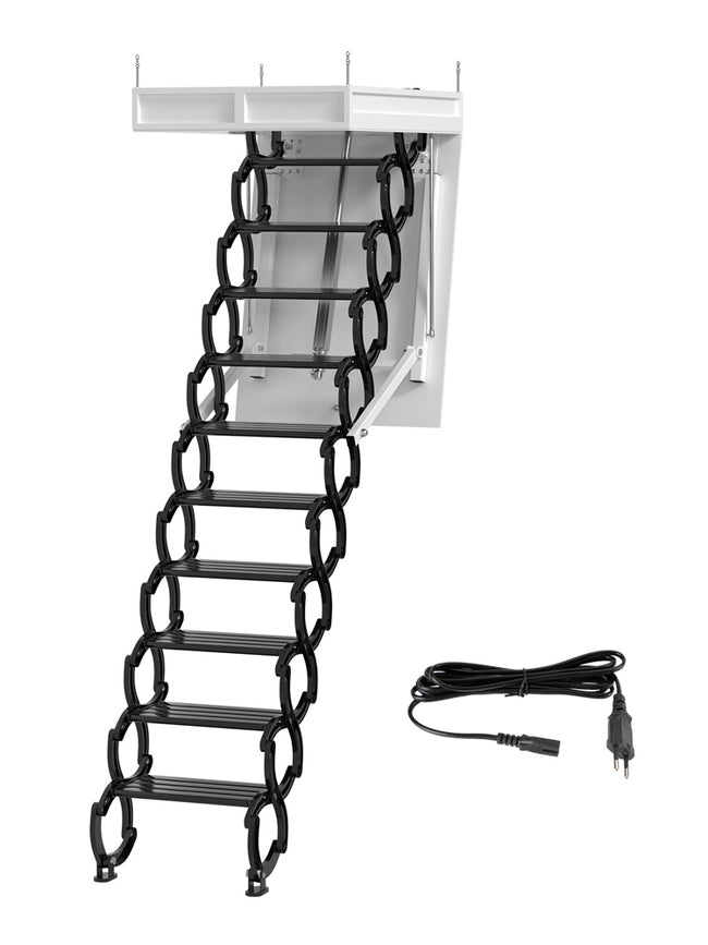 Electirc Attic Ladder Aluminum Folding 70*100 cm 9.5Ft For Loft German Plug