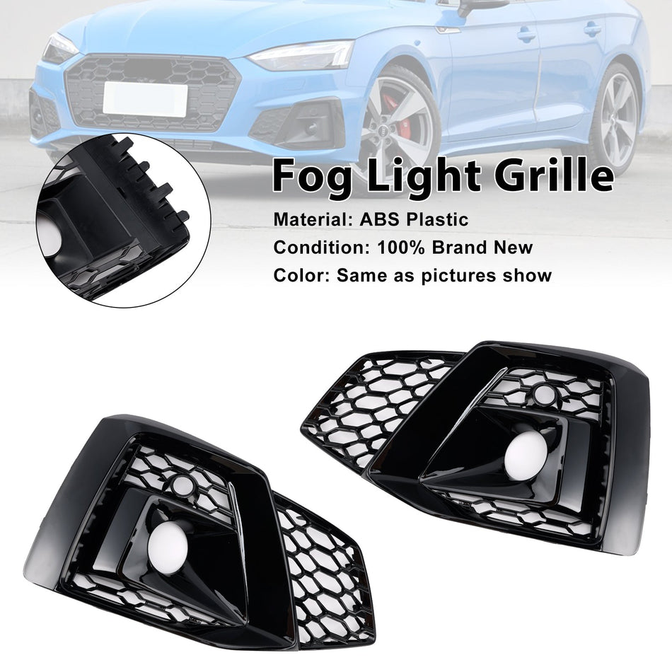 2020-2023 Audi A5 S-line S5 2PCS Frontstoßstange Nebelscheinwerfer Abdeckung Kühlergrill 8W6807682T3Q7